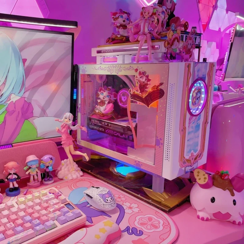 Sweetheart Yumi Computer Case E-sports Girl Magic Cat Desktop MOD Water Cooled Host