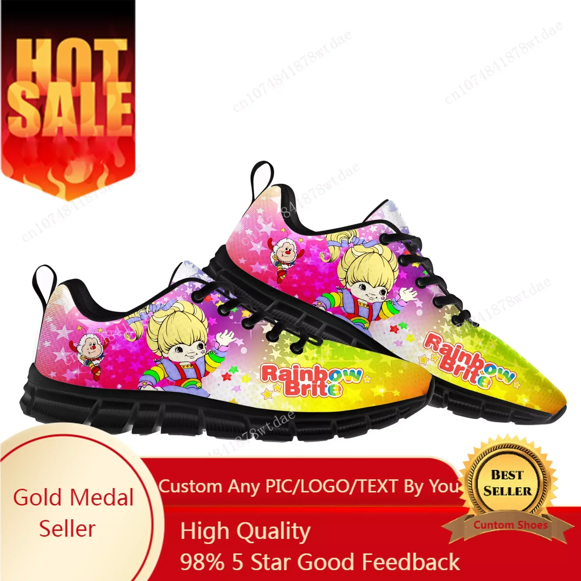 

Brite Sports Shoes Mens Womens Teenager Comfortable Sneakers Rainbow High Quality Cute Cartoon Manga Sneaker Custom Shoe