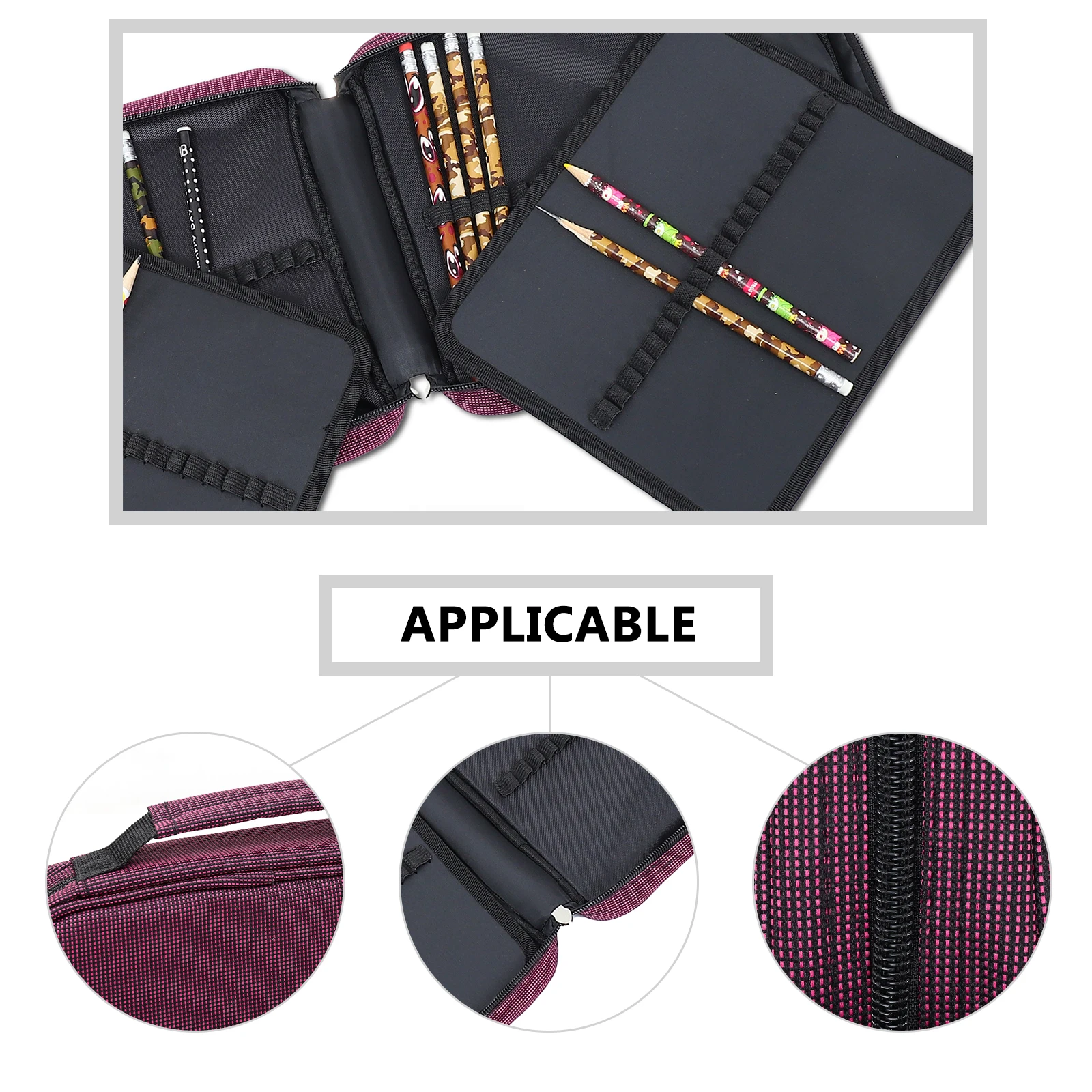 

1pc Large Capacity Colored Pencil Case Stationery Bag Children Pouch Organizer Art Painting Pen Pouch School Supplies Storage