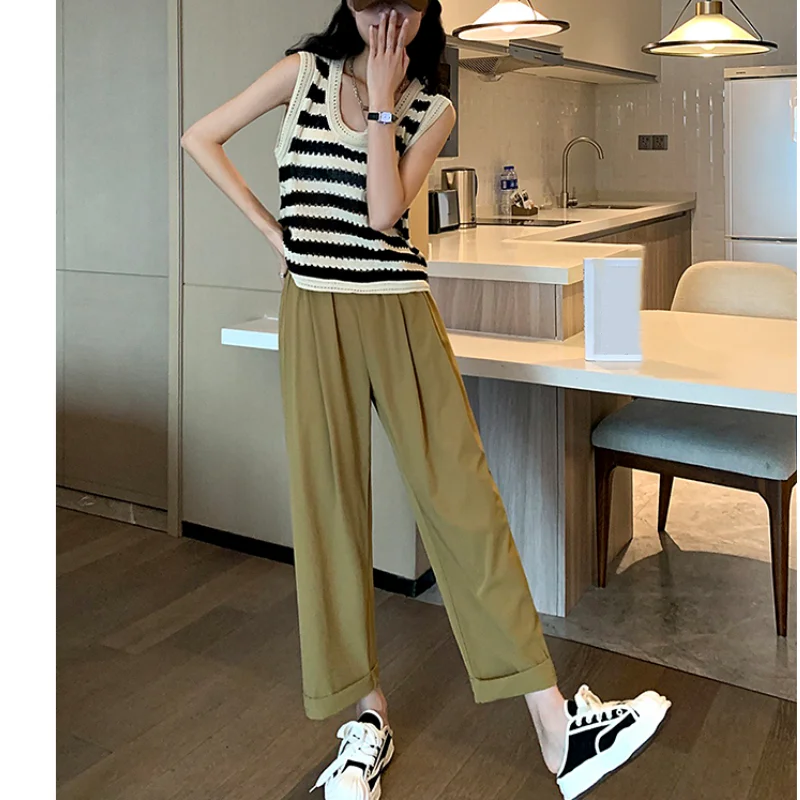 Women's Black Vibe Vintage Cargo Jeans Fashion High Waist Baggy Straight Pants High Street Mopping Denim Trouser Ladies Summer