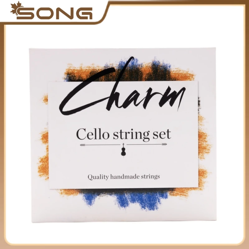 Charm Cello strings ADGC 4/4 3/4 1/2 1/4 1/8 Steel Core Nickel Chromium Wound，cello string part accessories