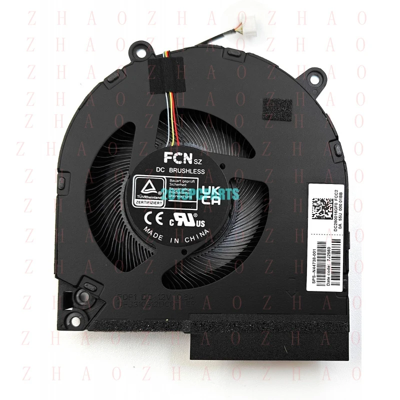 L+ New for  HP Victus 16-R 16-R0073CL TPN-C169 CPU / GPU Cooling Fan N44738-001 DC12V