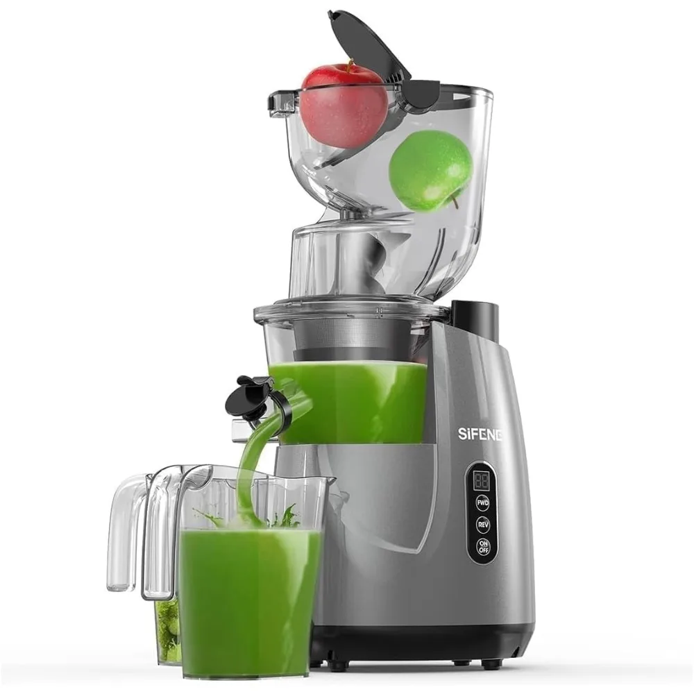 Whole Fruit Cold Press Juicer Machine, Slow Masticating Juicer Extra Large Feed Chute Fit Whole Fruits & Vegetables