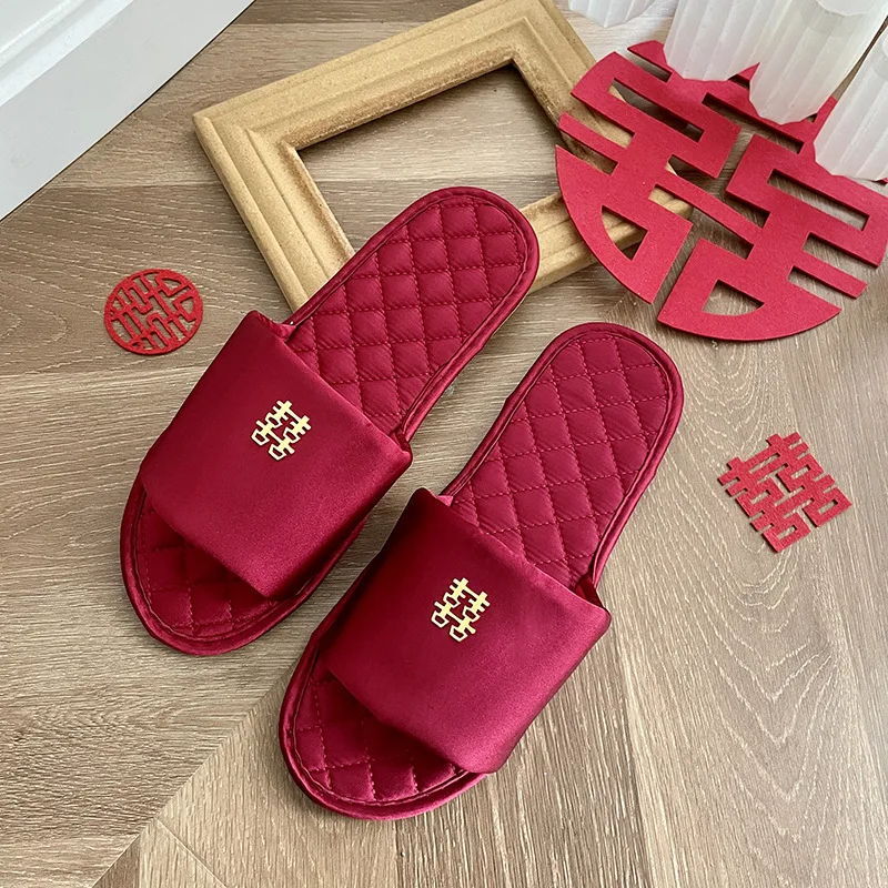 Sweet Women's Wedding Shoes Exquisite Bow Flat Slippers for Woman Indoor Fashion House Slippers Designer Shoes Zapatos De Mujer