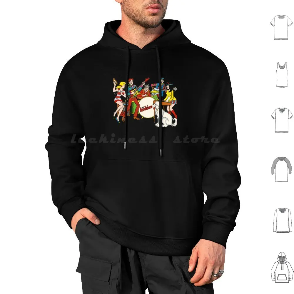 The-Archies-Music-Stars-Pullover-Sweatshirt Hoodie cotton Long Sleeve The Archies 1970S Music Star Band Animation Comic