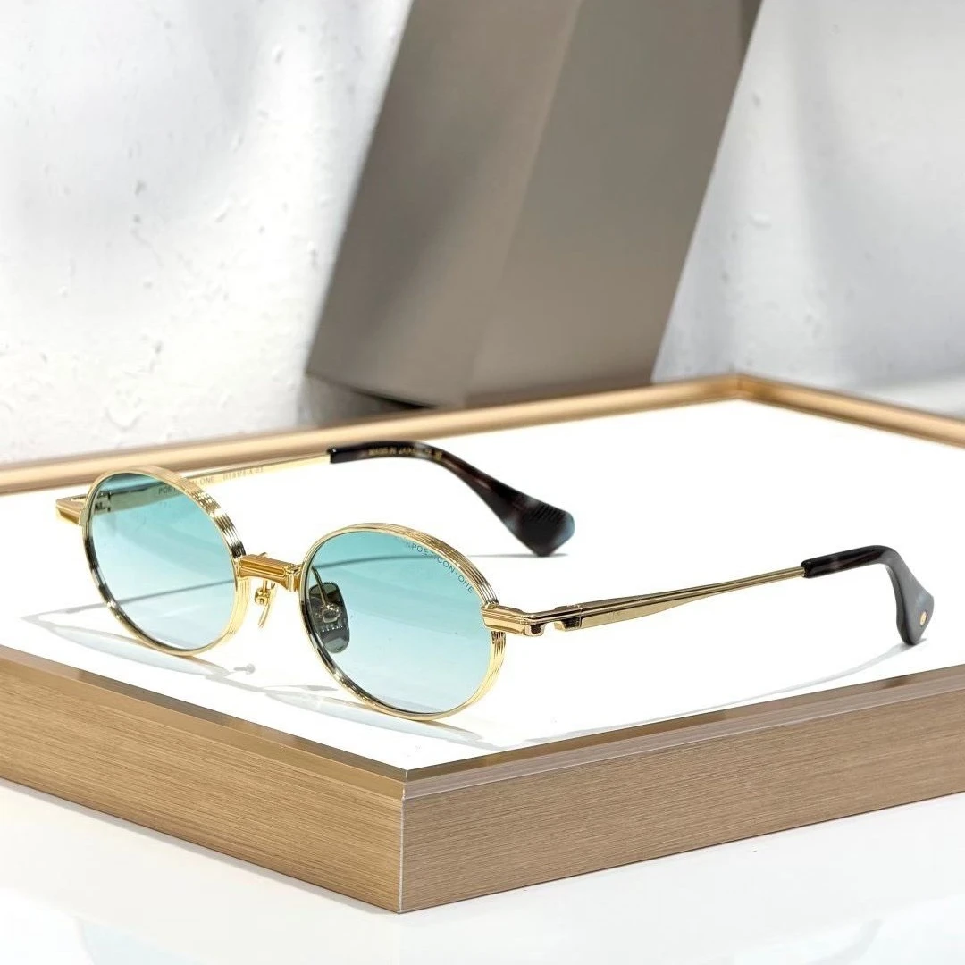 

Luxury Fashion Trend Vintage Sunglasses DTS-178 Ultralight Titanium UV400 Retro Small Oval Style Unisex Style 3A+ High Quality