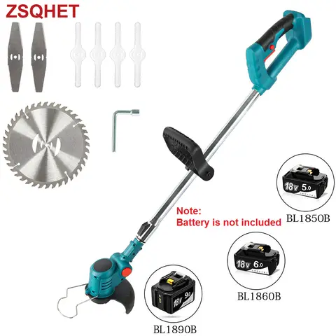Abeden 전기 잔디 깎이 Makita 18V 배터리 호환성, 무선 잔디 트리머 Li-Ion 자동 방출 스트링 커터 전력 가정용 정원 도구