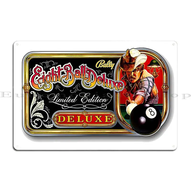 Eight Ball Deluxe Pinball Metal Sign Plaques Poster Printing Living Room Printing Living Room Tin Sign Poster