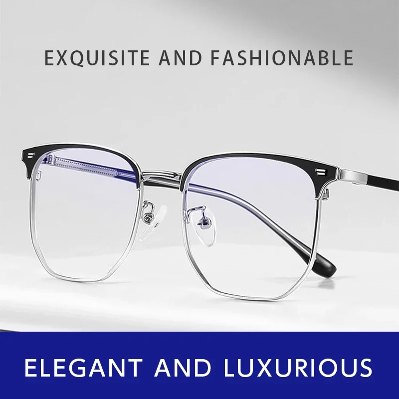 HONGMEI High quality half frame glasses frame men's artistic and handsome eyebrow frame glasses frame myopia glasses