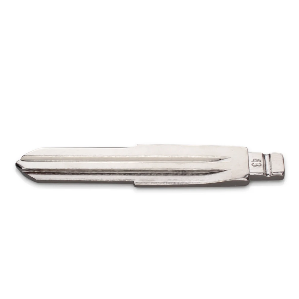 KEYYOU Metal Blank Uncut Flip KD Remote Key Blade Type #43 (T11) for Chery E5