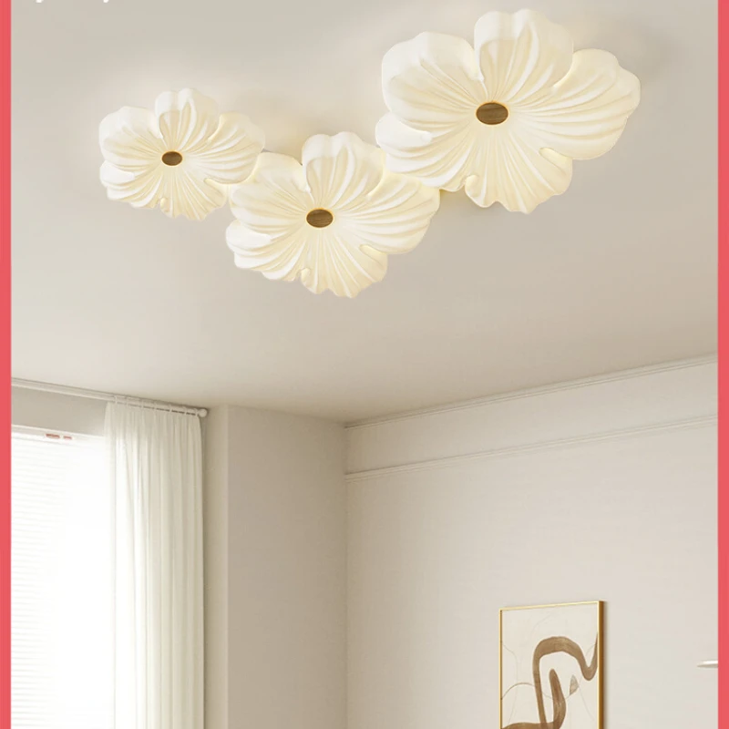 

Cream style living room ceiling lamp Japanese style log shizen wind flower creative dining room study master bedroom