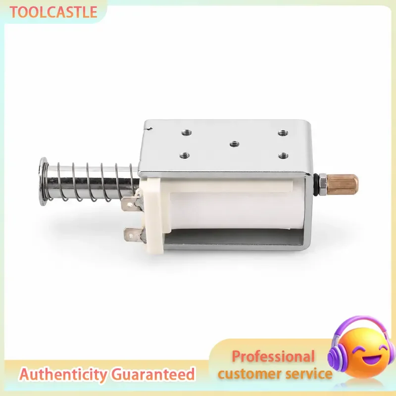 Push Pull Electromagnet DC 12V 24V AC 220V Self Resetting 60mm Long Stroke Thrust 15KG Solenoid Actuator Linear Motion