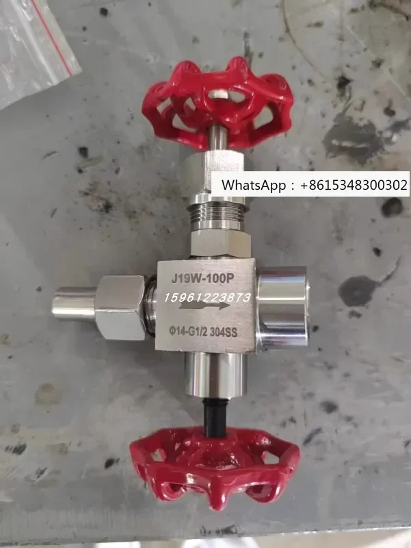 

J19W-100P stainless steel pressure gauge three-way needle valve globe valve M20 * 1.5 DN15 304SS
