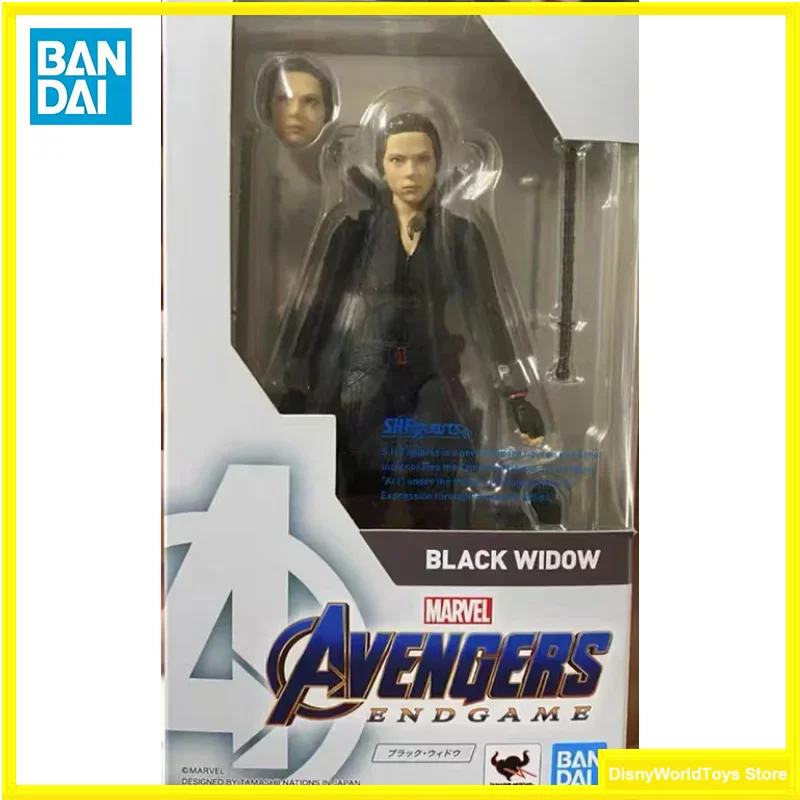 100% Оригинальные фигурки Bandai S.H. Фигуртс SHF «черная вдова», Мстители, эндигра, искусство, аниме, коллекционные фигурки, модели, игрушки