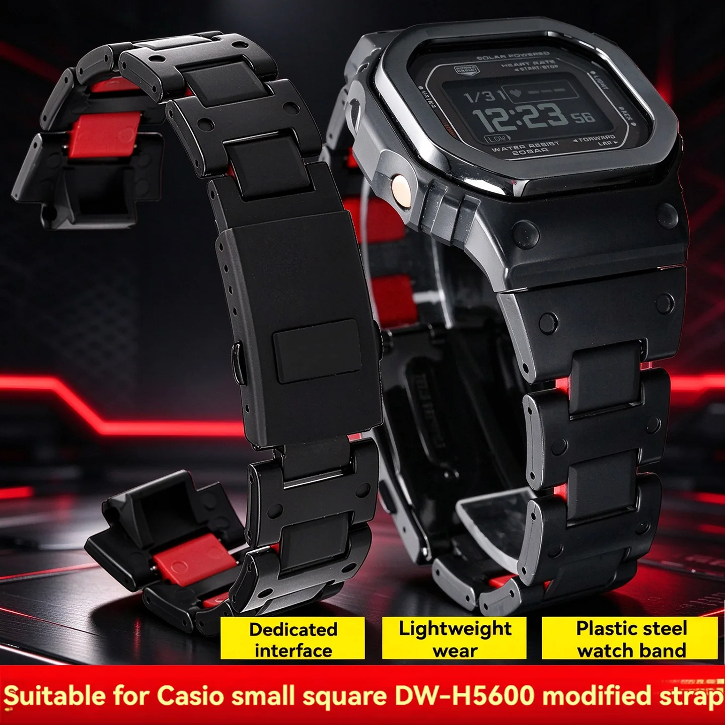 For Casio G-SHOCK Watch DW-H5600 DW H5600 Modified resin Watch strap Male Convex 18mm Lightweight Watchband Men's Bracelet