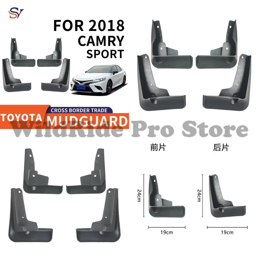 

Front and Rear Rubber Mud Flaps for 2018 Toyota Camry Sport Easy Installation Durable Protection Soft Material