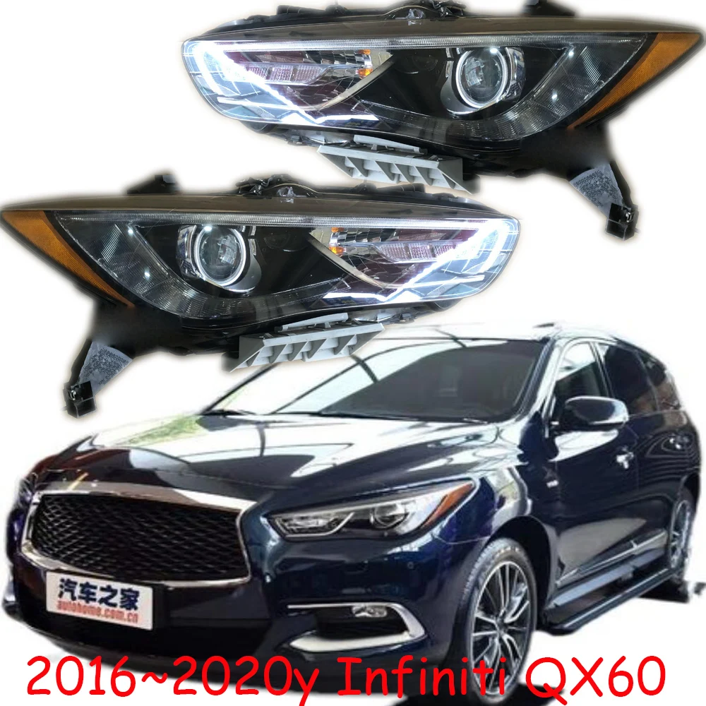 1pcs secondhand car bumper headlamp For Infiniti QX60 headlight 2016~2020y head lamp for Infiniti QX60 fog lamp