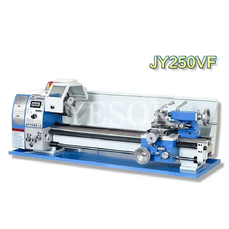 For JY250VFPrecision Small Machinery Metal Processing Lathe Multifunction Home Woodworking  High Precision Double Pole Lath220v