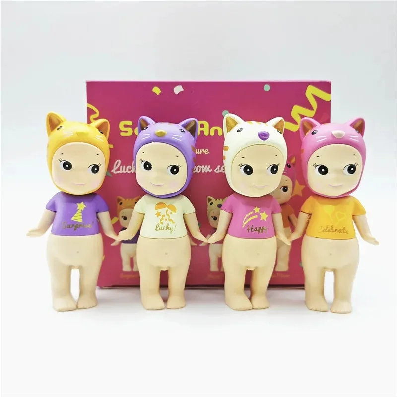 

Sonny Angel Lucky Meow Meow Series Mini Figure Blind Box Cute Anime Doll Model Collect Decoration Children Toy Mystery Box Gift