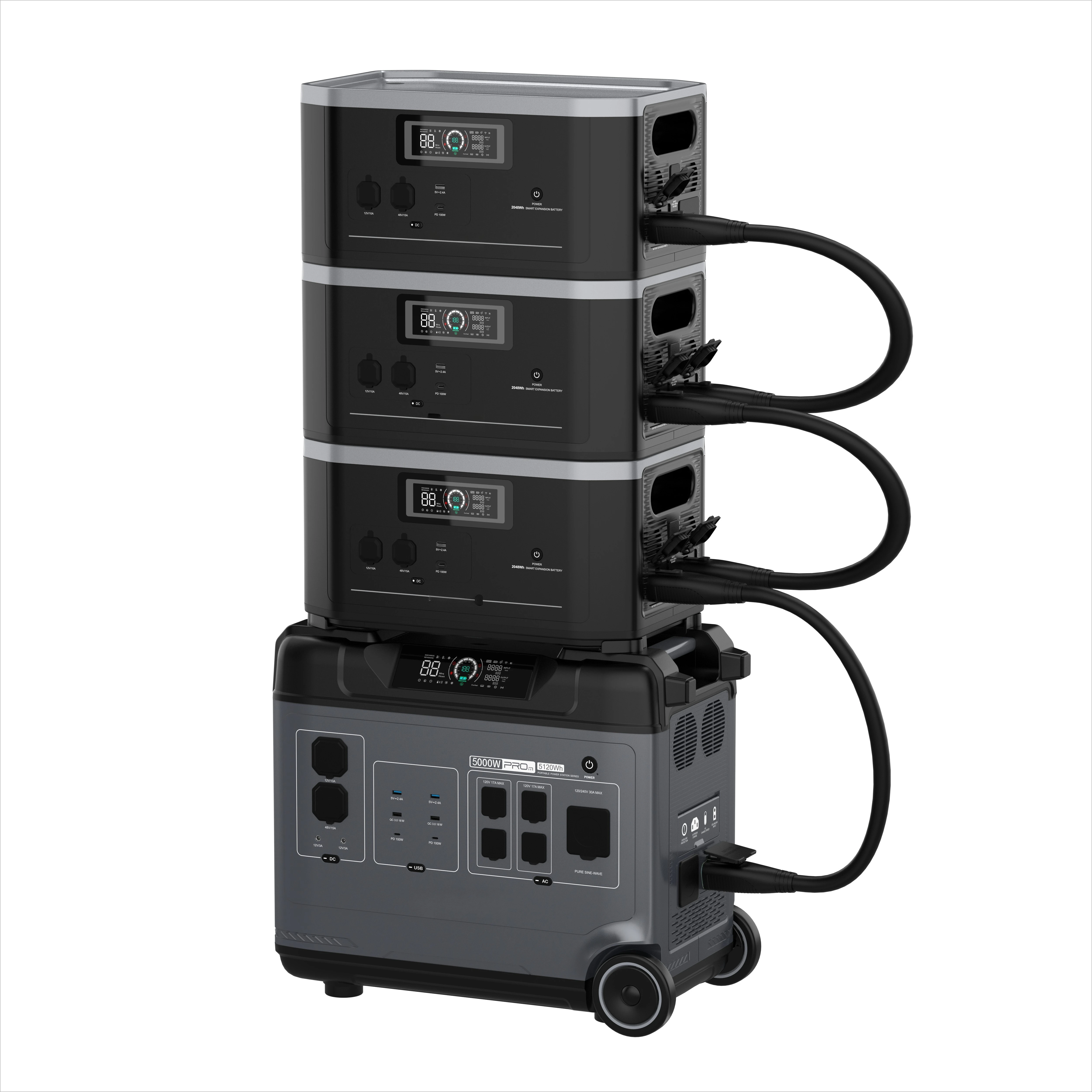 5000W Pure Sine Wave with APP Customized Wholesale Price Energy Storage Systems Lithium Ion Portable Power Station