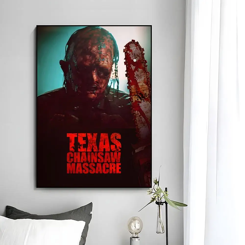 Film-Horror-Poster „The T-Texas Chainsaw M-Massacre“ HD-Kunstposter, selbstklebende Wanddekoration, wasserfest, für Zuhause, Schlafzimmer, Bar, ästhetische Dekoration – Detail 17