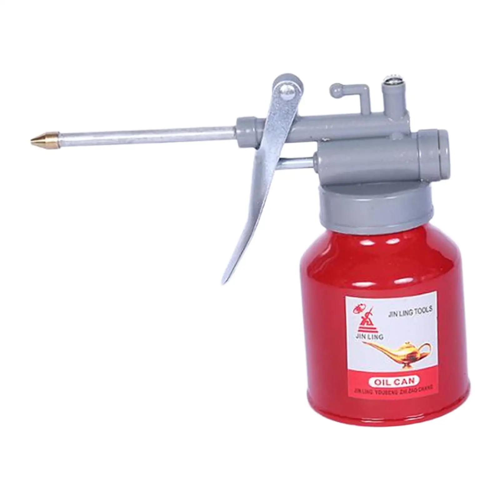 Oil Can Pump Oiler, 250ml High Pressure Oiler Bottle with Rigid Spout , Oiler