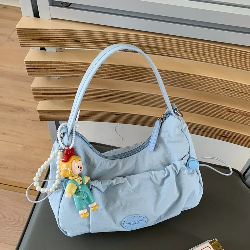 

2025 Puff Fabric Shoulder Bag Wrinkle Textured Handbag for Women Lightweight Casual Crossbody Purse Stylish Versatile Tote Bag
