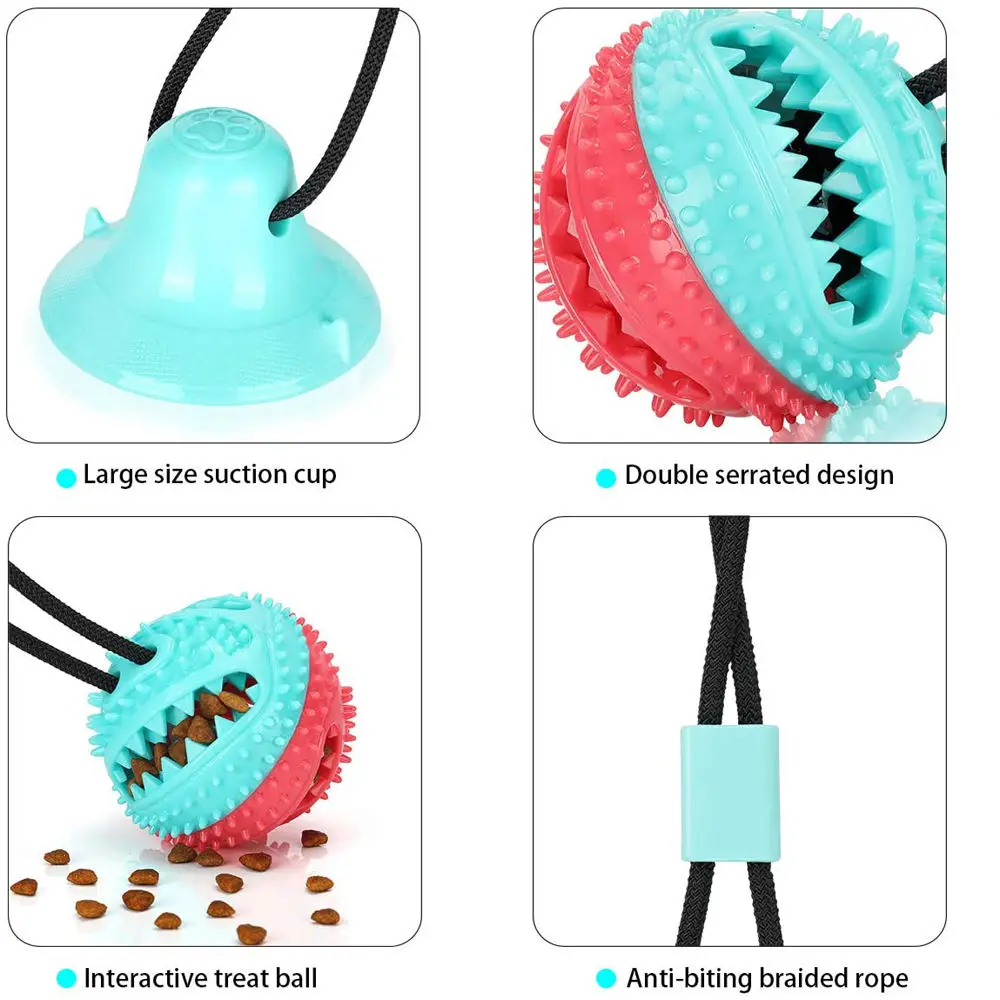 Große Hunde ball Spielzeug Saugnapf Seile interaktive undichte langsame Feeder Kau spielzeug Zahn reinigung sauber Golden Retriever große Haustier zubehör