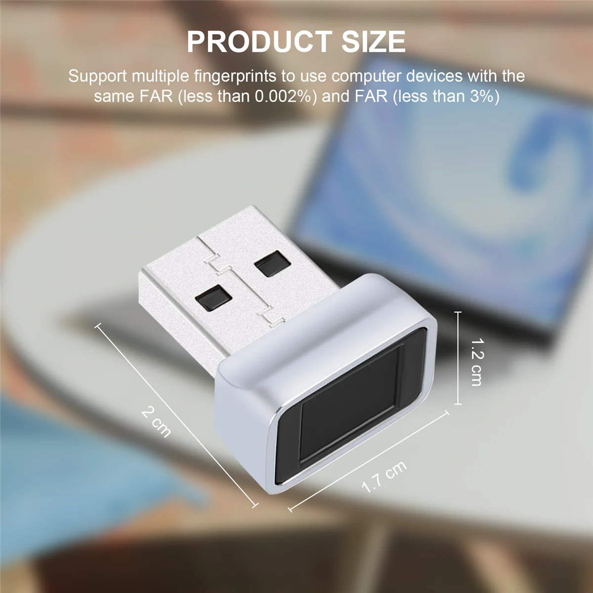 USB Fingerprint Reader for Windows Security Key Biometric Fingerprint Scanner Sensor Module for Instant Contact Easy