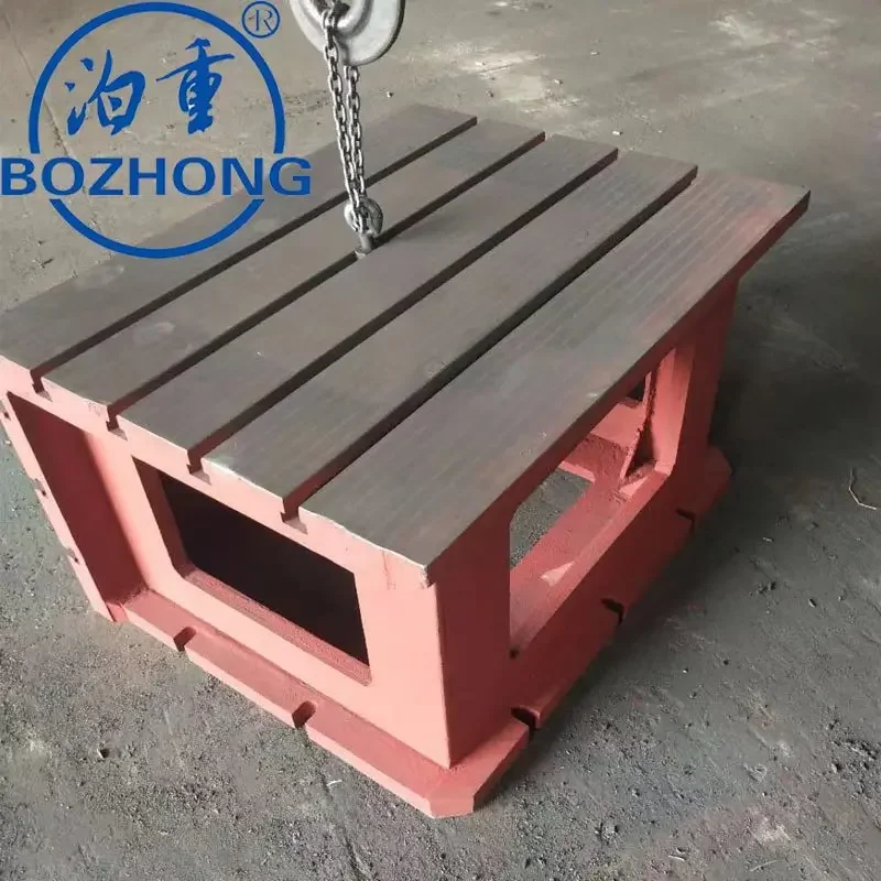 High quality Cast Iron Square Box With T-slots and V-blocks For Flatness Measuring Tools