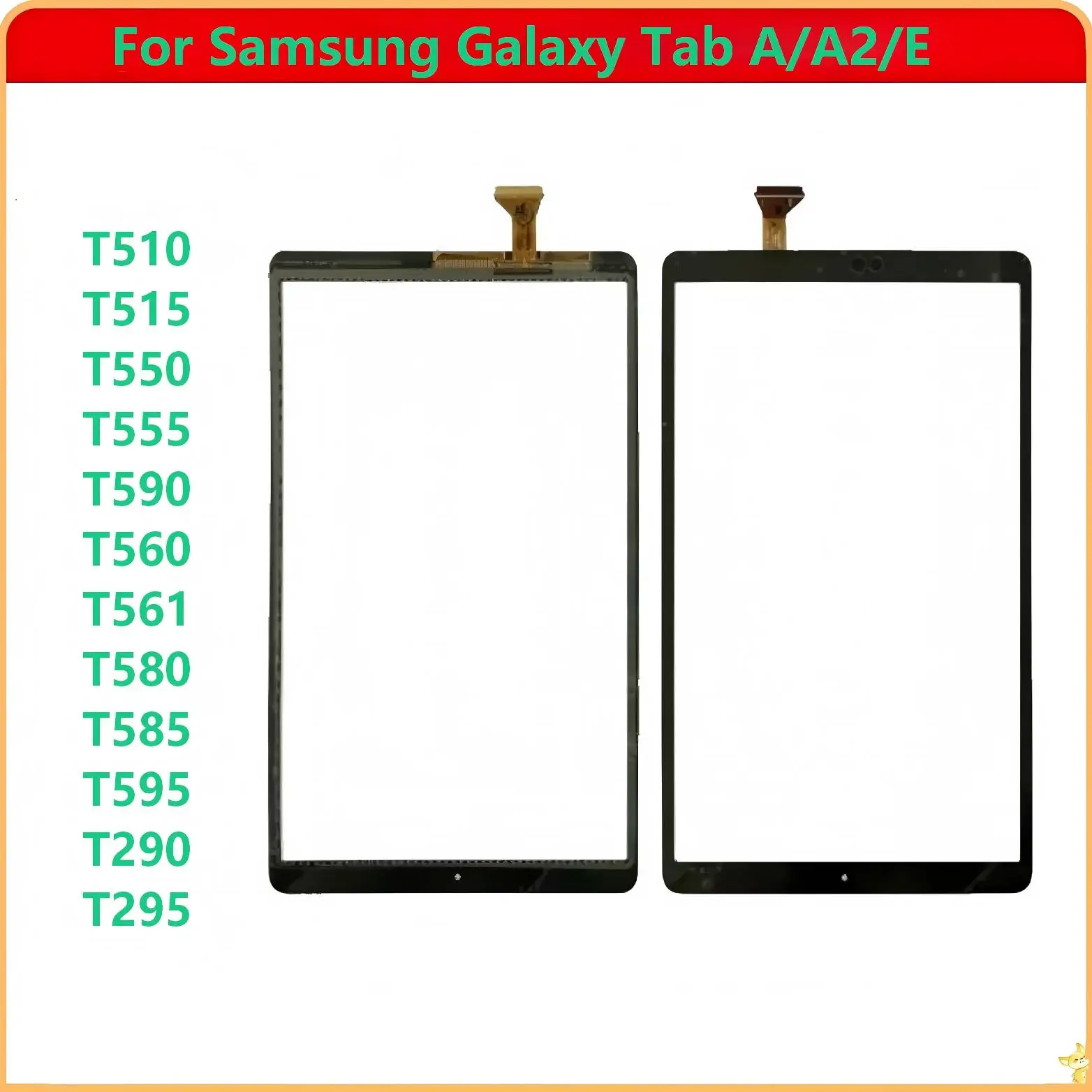 

For Samsung Galaxy Tab A T510 T290 T295 T550 T580 A2 T590 TAB E T560 Touch Screen + OCA LCD Front Glass Panel Replacement parts
