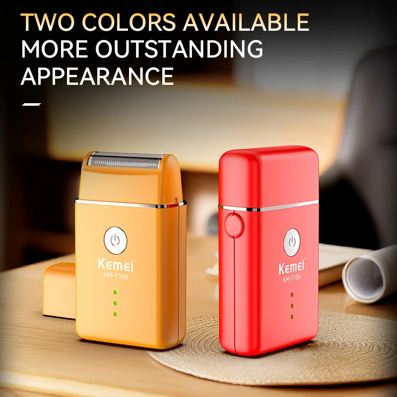 USB Fast Charging Razor Reciprocating Electric Mini Shaver Shaving Powerful and Clean Men's Shaver Hair cutter KM-T106