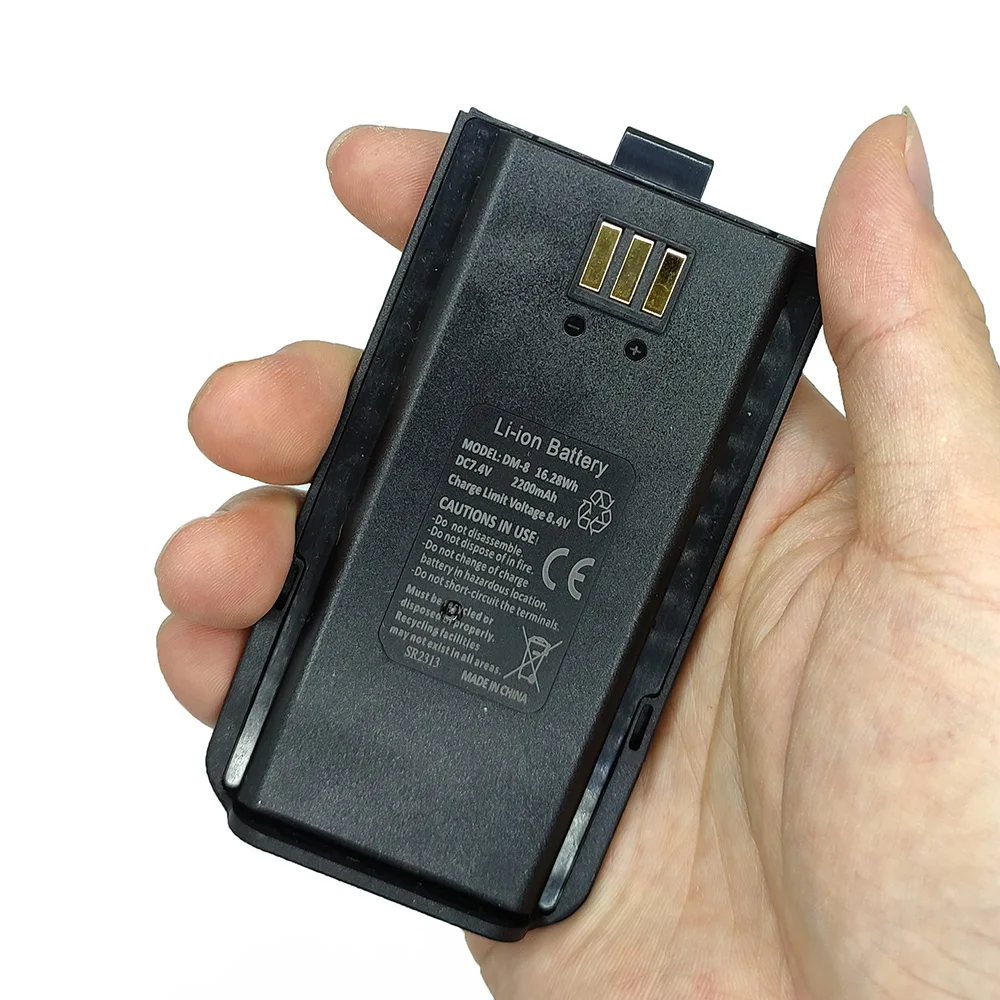 BAOFENG Walkie Talkie Battery DM1801 Model DM-8 Li-ion 2200mAh Compatible BF-H6 DM-860 DR-1801UV Two Way Radios Extra Battery