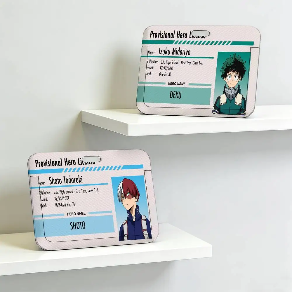 Anime My H-Hero A-Academia License ID Card Holder Neck Strap Pendant Door Holder Lanyards Keychain Work Credential Case Gift