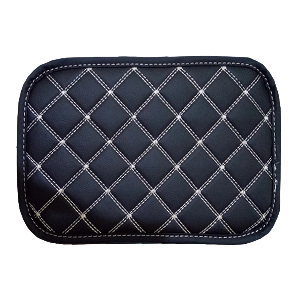 

Universal Car Armrest Box Pad Thicken Car Armrest Mat Armrest Console Box Pad Auto Arm Rest Seat Box Padding (Grey Strin