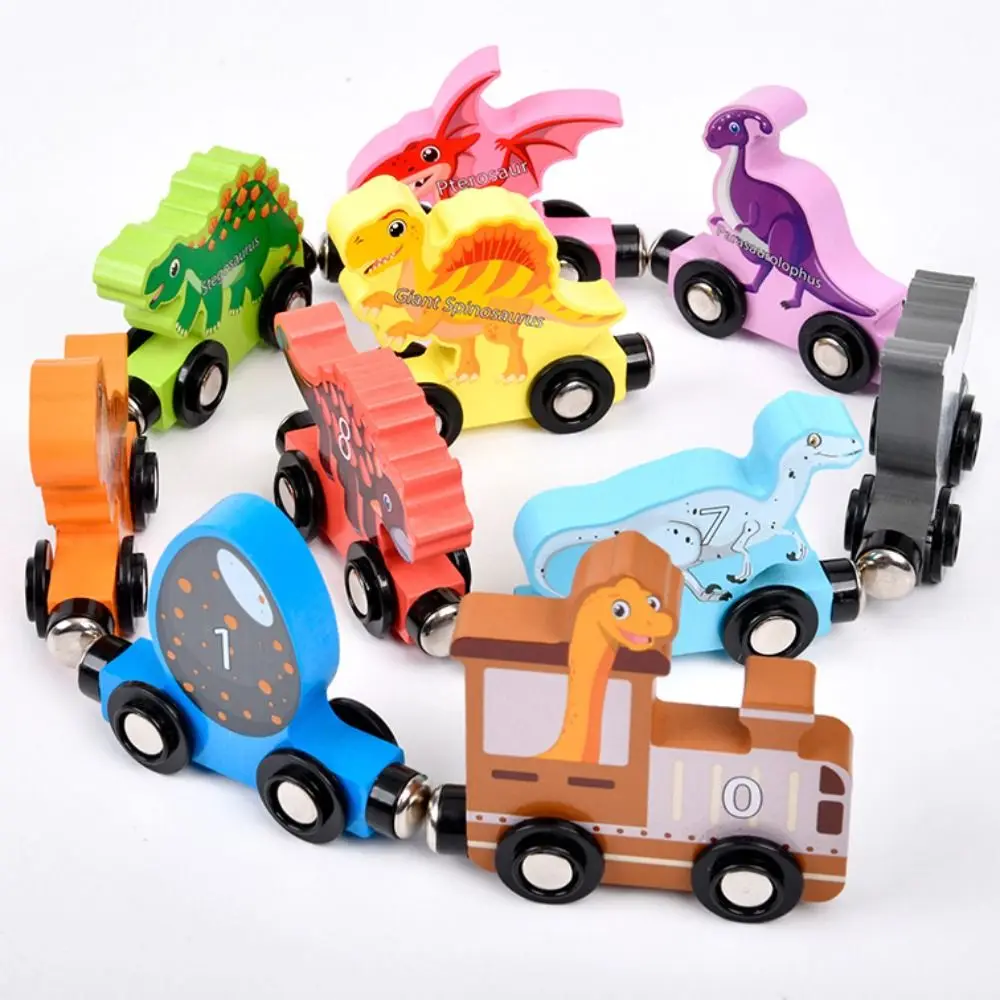 

Number /Animal/Fruits/Dinosaur Magnetic Wooden Train Toys Mathematical Operation Exercises Montessori Number Train Set