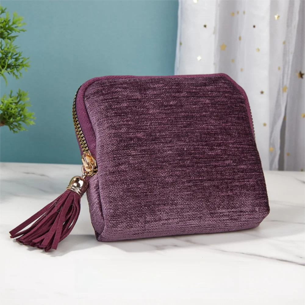 Exquisite Jewelry Storage Bag Jewelry Display Bracelet Tassel Zipper Jewelry Bag Portable Ring Pendant Jewelry Organizer