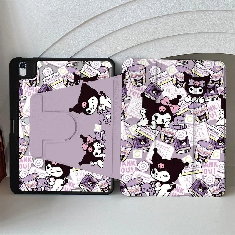 

Защитный чехол Kawaii Kuromi для iPad Air 6 11-го поколения A16 Pro 11 дюймов, для iPad 9-го поколения 10.2 дюйма, 10-го поколения 10.9 дюйма, Air 4, 5, Mini 6, 7, 8.3 дюйма, акриловая накладка