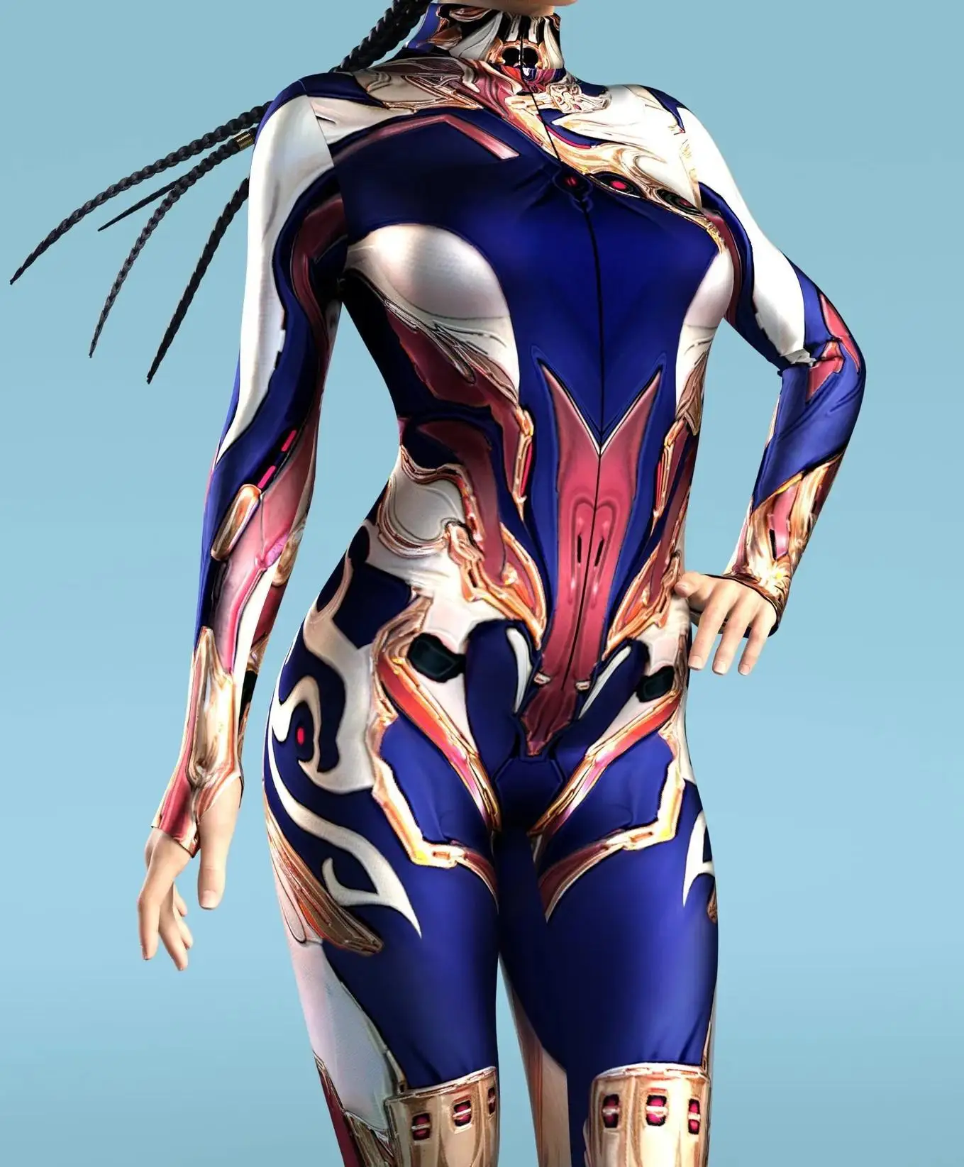 Cooles mechanisches Rüstungs-Cosplay-Kostüm für Frauen, Punk-Bodysuit, elastischer Jumpsuit für Feiertagspartys, ausgefallene Aerial-Yoga-Auftritte, Catsuit – Detail 27