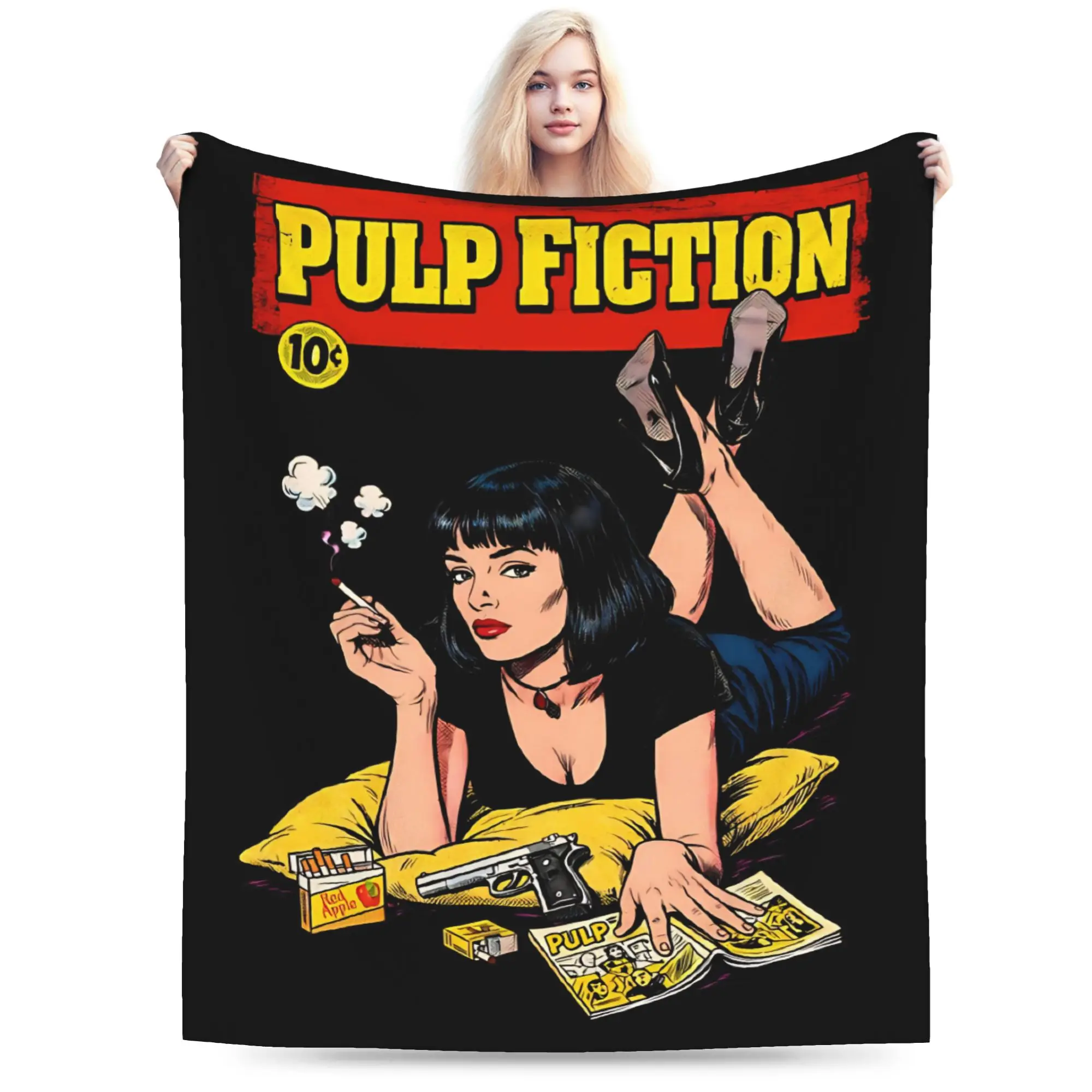 Pulp Fiction Mia Blankets Coral Fleece Plush  Winter  Breathable Lightweight Throw Blankets for Bedding Outdoor Rug Piece