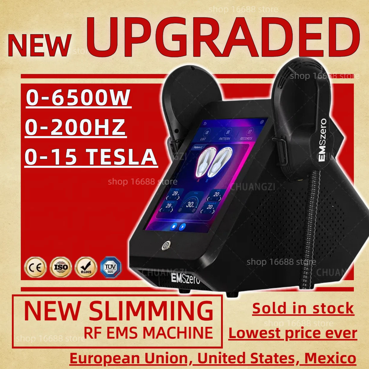 EMSzero MUSCLE STIMUL Machine Body Sculpt  RF Tesla Weight Lose Electromagnetic Pelvic Slimming