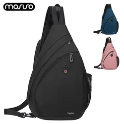 Corda em forma de leque Crossbody Bolsa Peito de Ombro para Homens e Mulheres Mochila de Caminhada Sling, Mochila Mensageiro Casual, Business, Homens