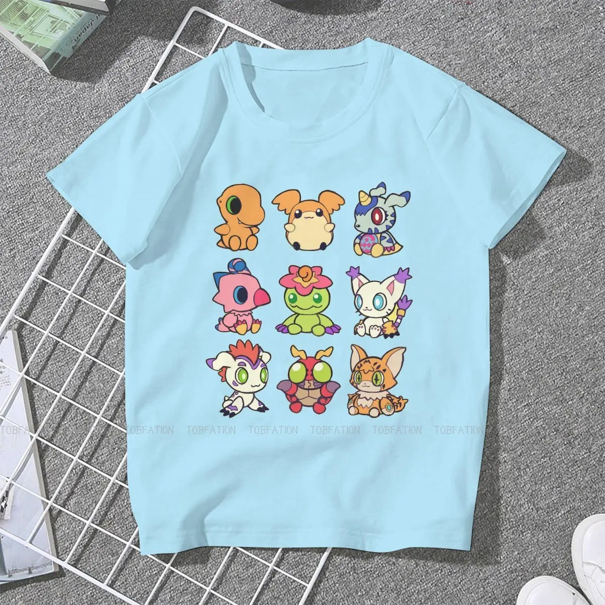 Cute Monsters Sweet Girls Women T-Shirt Digimon Adventure Digital Monster Anime 5XL Blusas Harajuku Casual Vintage Oversized Top