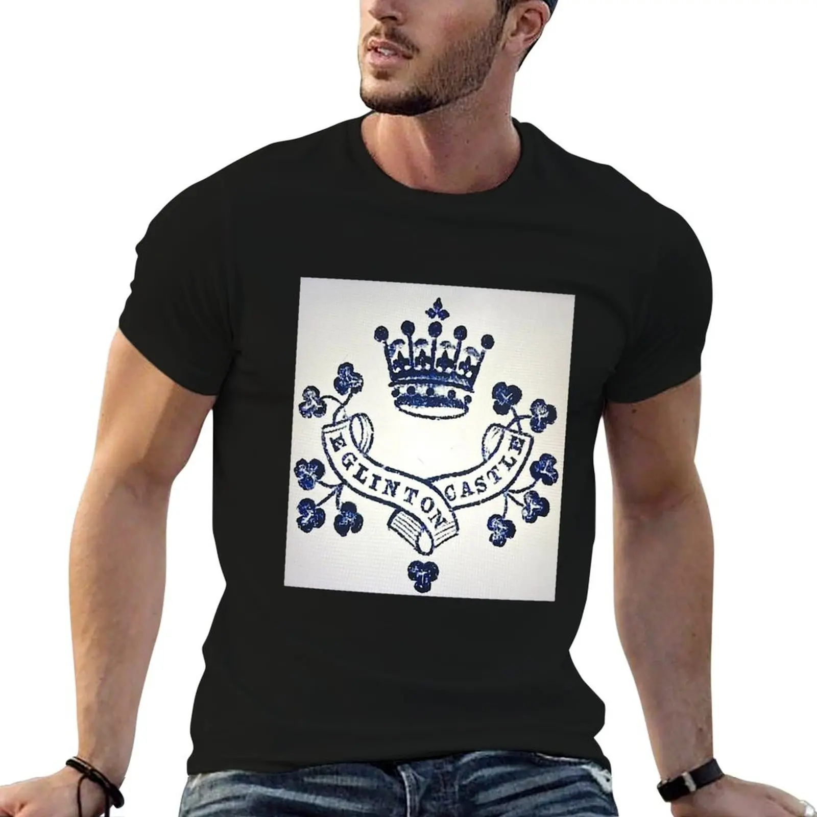 

Eglinton Castle T-Shirt blue archive plus size tops plus size clothes Short sleeve tee clothes for men