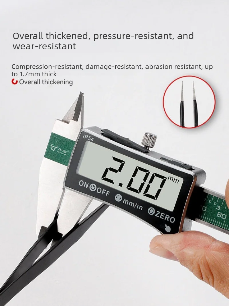 Industrial HighPrecision Stainless Steel Tweezers Curved Tip Multi-Functional Tool for Hair Blackhead Removal Electronics Repair