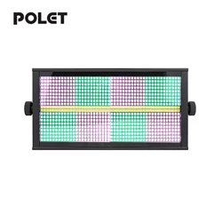 POLET 200W LEDRGBW 4in1 8+8Partition StrobeLight White 8000K DMX512 Dj Wash wedding Show Bar Strobe Stage Lighting Effects party
