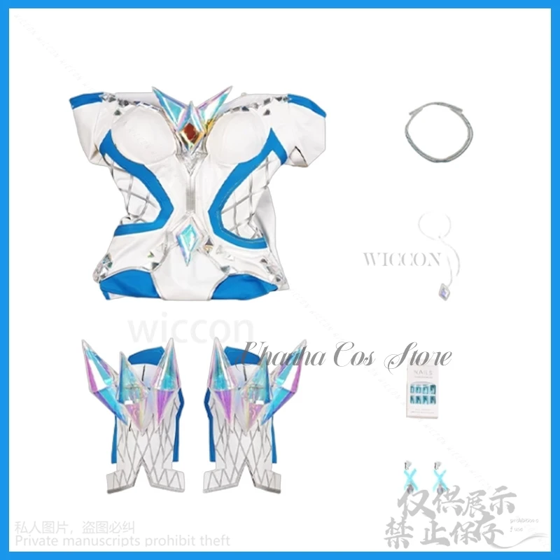 Disfraz de Reina Emma Anime Game Rivals, disfraz de Cosplay de cuero blanco, mono Sexy, zapatos de fantasía Lolita, conjunto de pelucas para Halloween