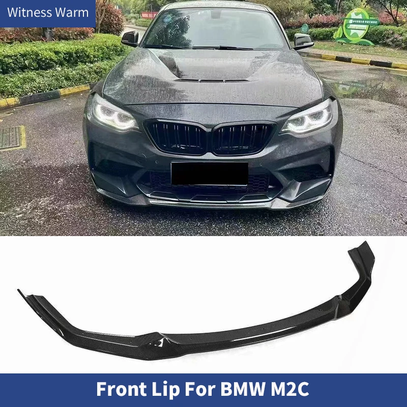 CS Style Carbon Fiber Front Bumper Lip For BMW M2C M2 Competition Front Chin Car Tuning Styling Modification 2015-UP