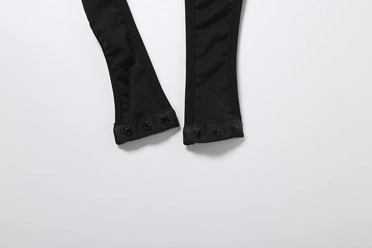 SIsterlinda Sexy Bodysuit für Damen, klassischer Trend, ärmellos, O-Ausschnitt, Patchwork, Stretch, Skinny, Mode, Midnight Street Party, Clubwear – Detail 8