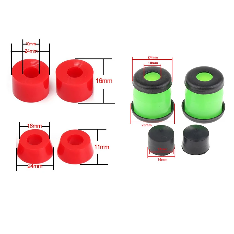 1 Set Skateboard Truck Rebuild Kit Bushing Washers Pivot Cups Shock Absorber 5In